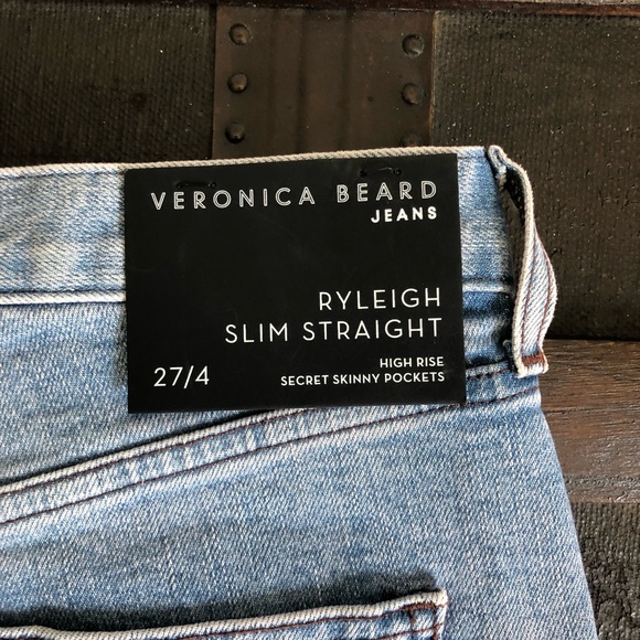 Veronica Beard Ryleigh Slim Straight Leg Jean, Amethyst Wash, Size 27 NWT - Picture 2 of 13
